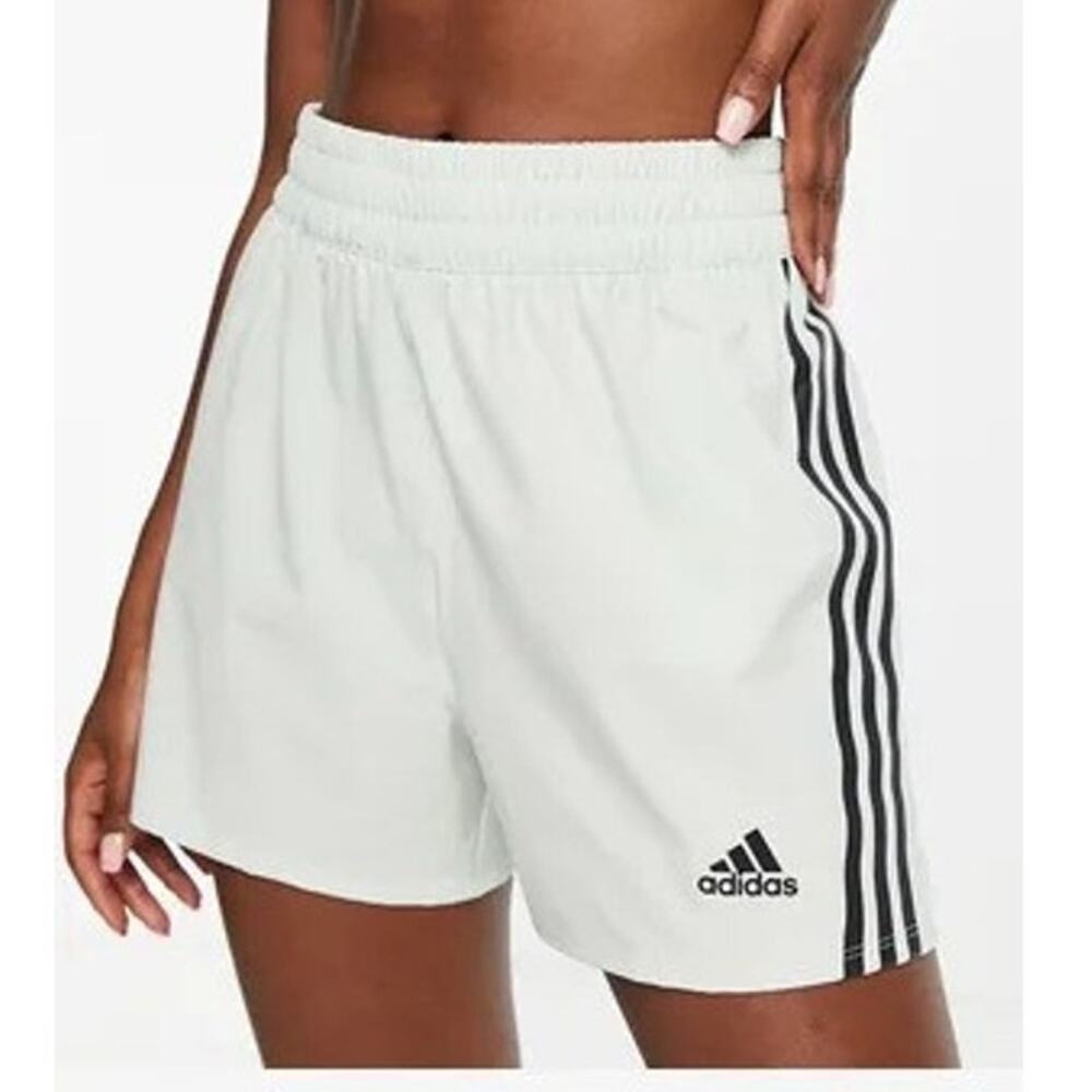 adidas Training Icons striped side panel shorts white/black Medium